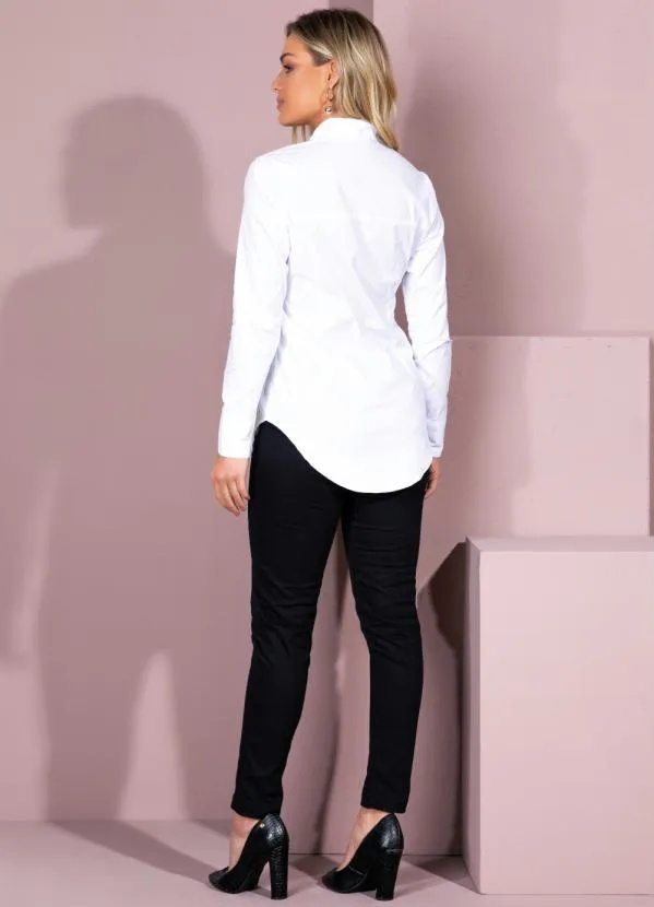 Quintess - Camisa Branca Alongada 4