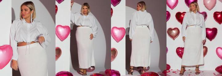 Camisa Branca com Barra Ajustvel