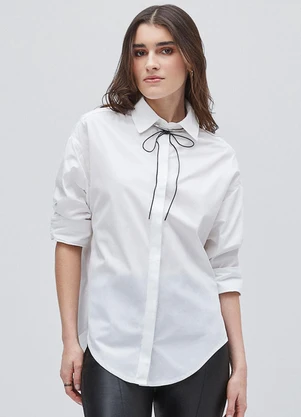 Authoria - Camisa Branca Over Branco - AUTHORIA