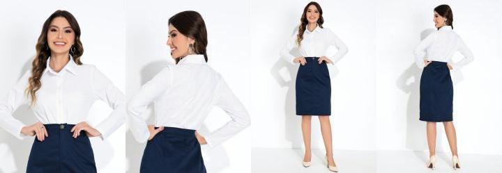 Camisa Branca Social Moda Evanglica