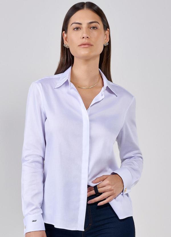Principessa - Camisa Branco Manga Longa Tricoline Jezabel