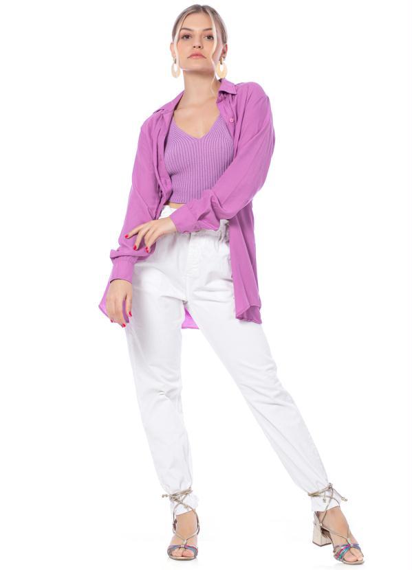 Up Close - Camisa Brenda Lilás 3