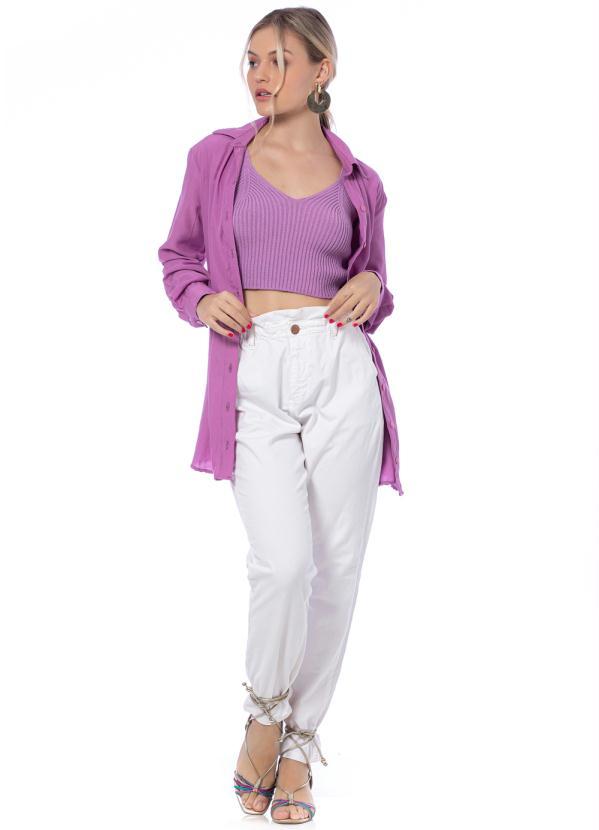 Up Close - Camisa Brenda Lilás 5