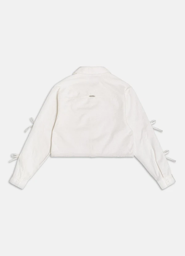 Authoria - Camisa com Amarrações nas Mangas Off White 2