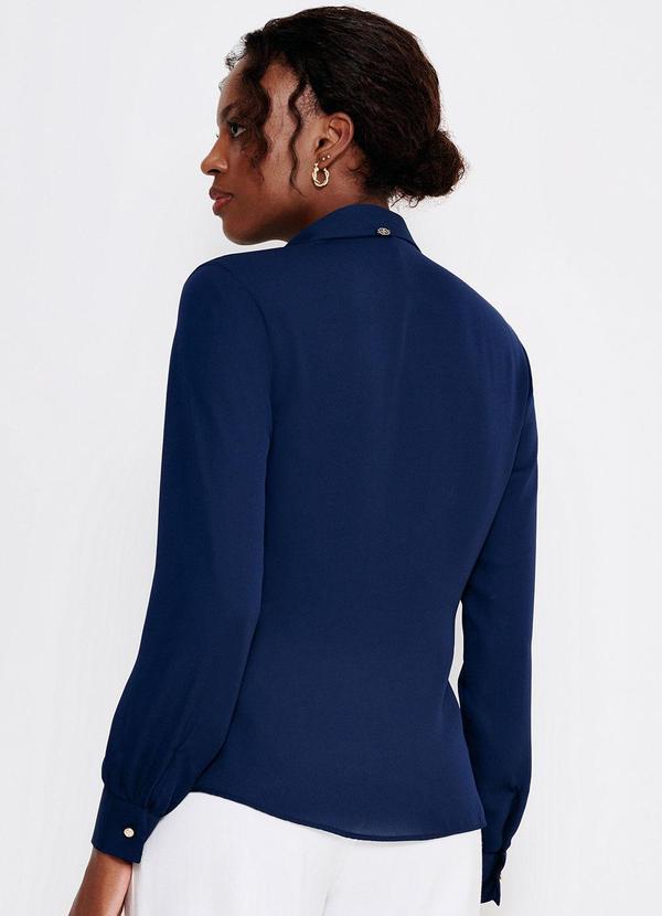 Principessa - Camisa com Botão Dourado Blair Marinho 6