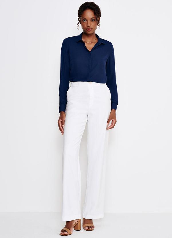 Principessa - Camisa com Botão Dourado Blair Marinho 5