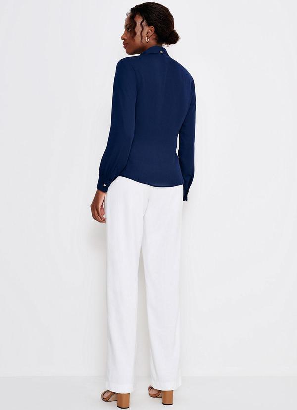 Principessa - Camisa com Botão Dourado Blair Marinho 4