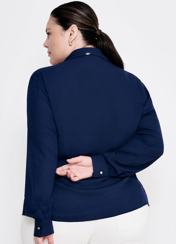 Principessa - Camisa com Botão Dourado Blair Marinho 2