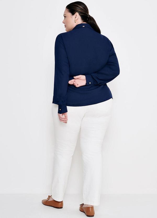 Principessa - Camisa com Botão Dourado Blair Marinho 8