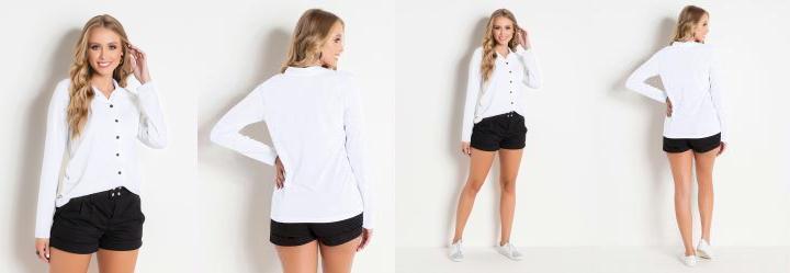Camisa com Botes Branca