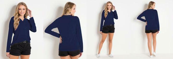 Camisa com Botes Marinho