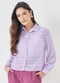 Sofie - Camisa com Gola Estruturada Preto - variação: Roxo