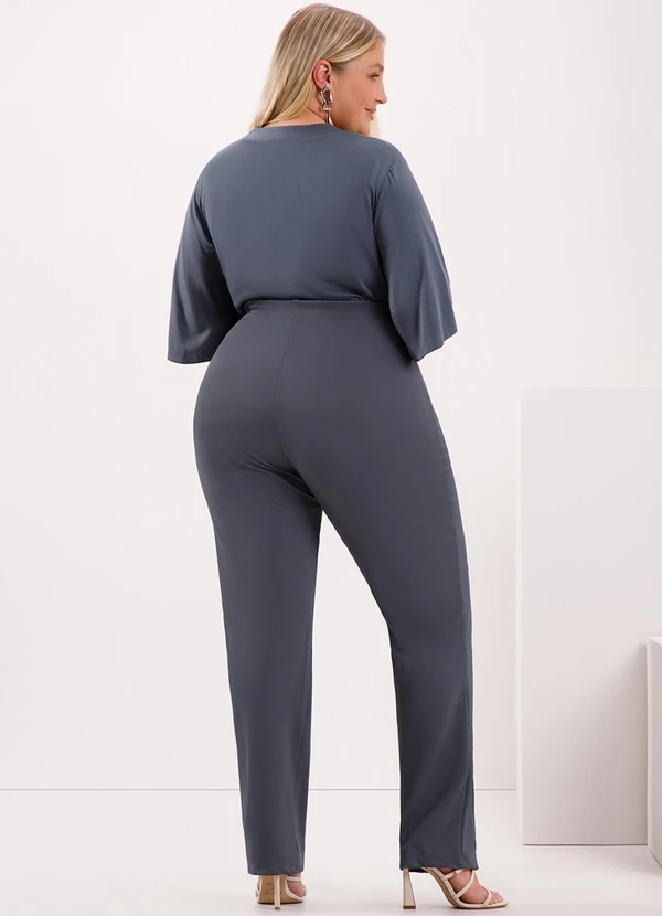 Lunender Mais Mulher - Camisa com Gola Padre e Botões Azul 4