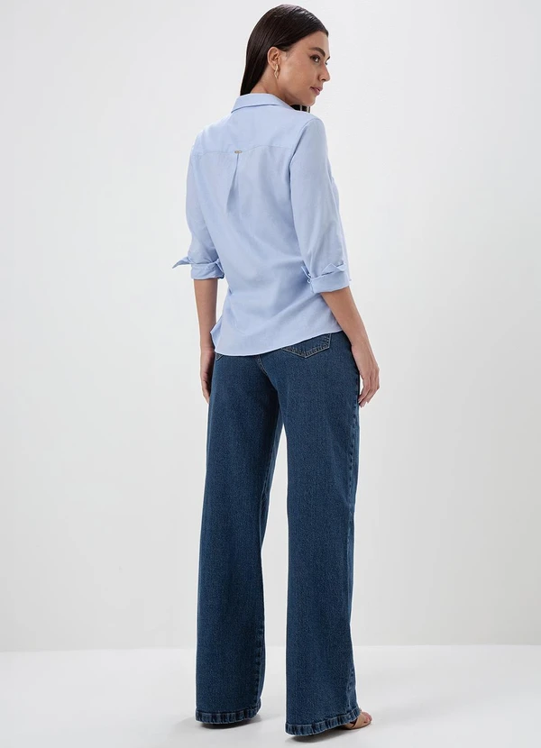 Principessa - Camisa Comfy de Oxfordine Azul Claro Sara 4