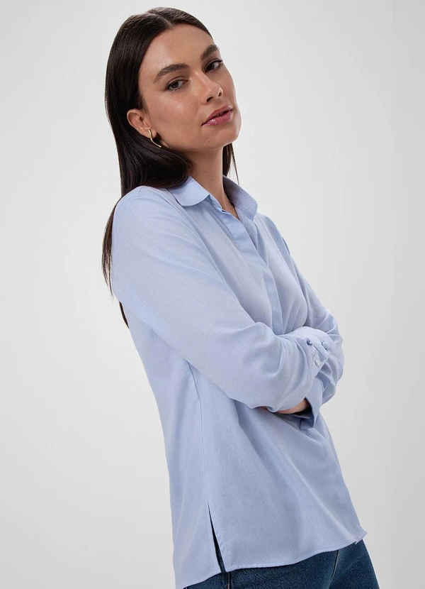Principessa - Camisa Comfy de Oxfordine Azul Claro Sara 5