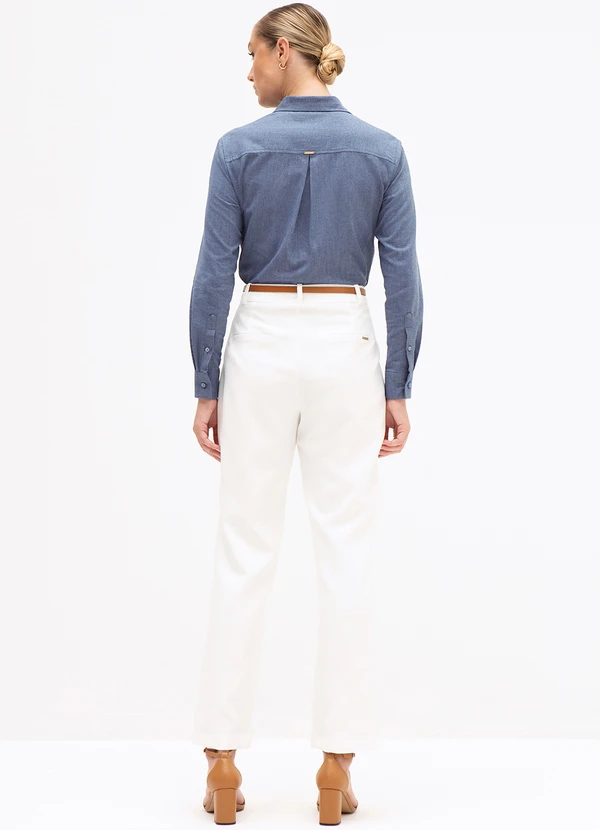 Principessa - Camisa Comfy em Algodão Azul Médio Feliciana 4