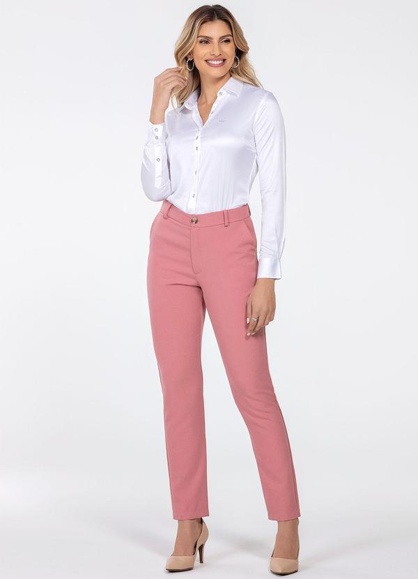 Principessa - Camisa de Cetim Social Branco Aurea 3