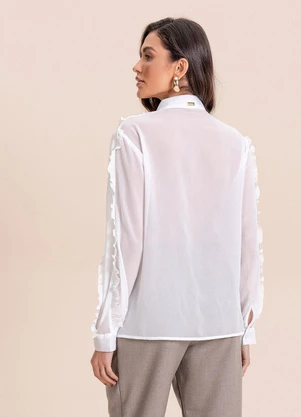 Angel - Camisa de Crepe Off White - ANGEL