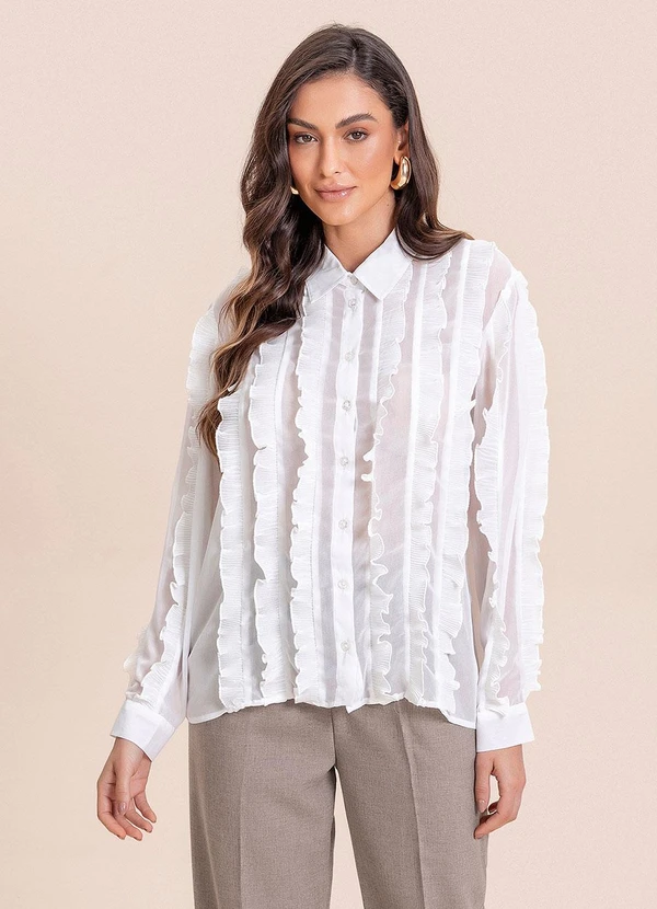 Angel - Camisa de Crepe Off White 3