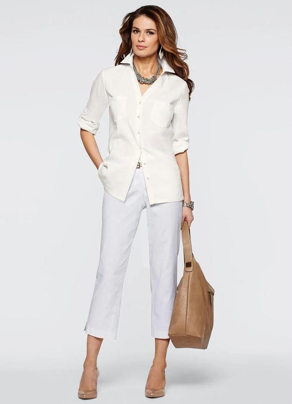 bonprix - Camisa de Linho Off White 5