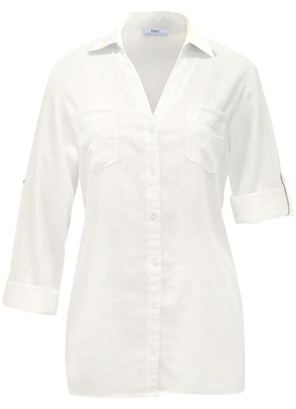 bonprix - Camisa de Linho Off White 6