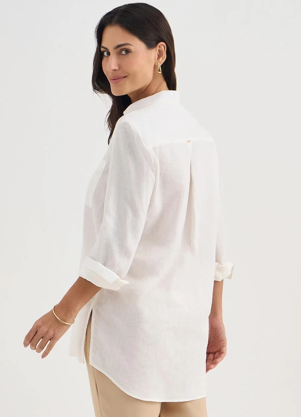 Principessa - Camisa de Linho Oversized Off White Daphne 2