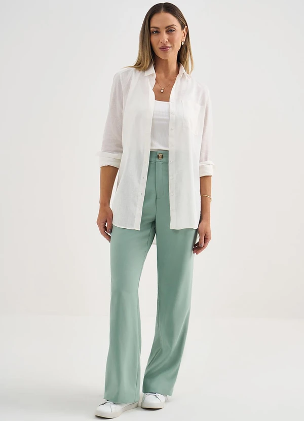 Principessa - Camisa de Linho Oversized Off White Daphne 5