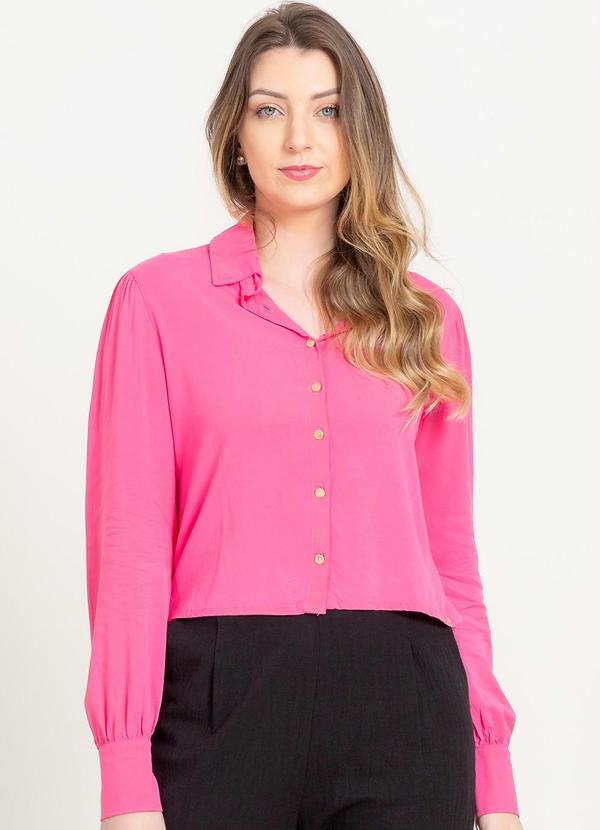Complementario Camisa Rosa Camisa de Tecido Feminino Adulto Rosa - Gris
