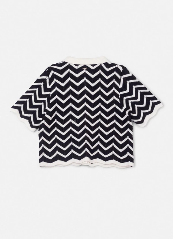 Authoria - Camisa de Tricot Preto e Branco Preto 2