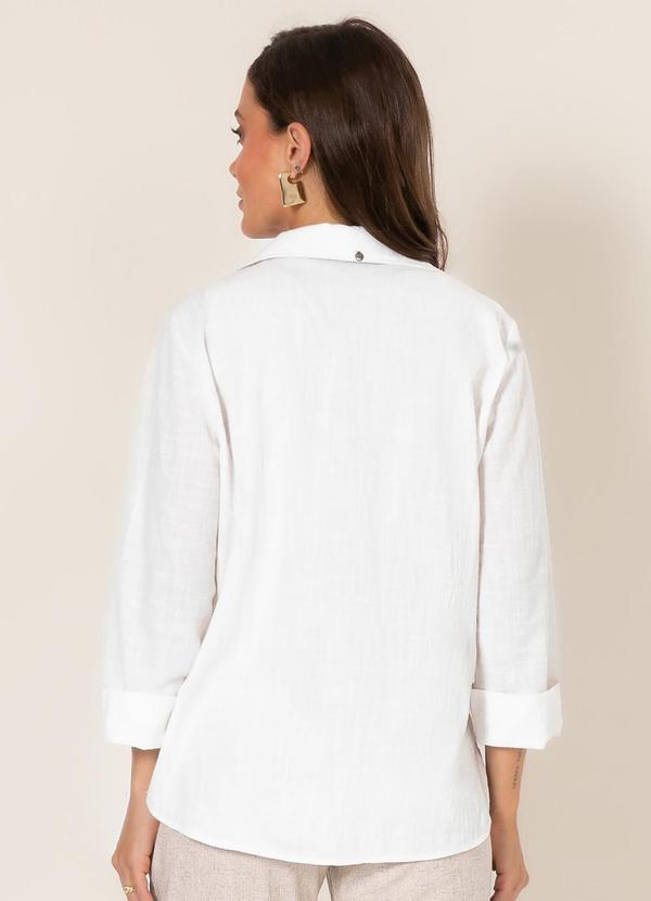 Gris - Camisa em Algodão Branco 2