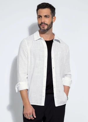 Exco - Camisa em Algodão Branco  - EXCO