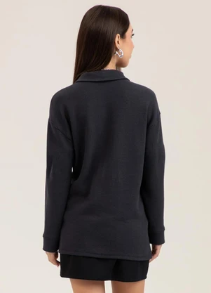 Cativa - Camisa em Canelado  You Preto - CATIVA