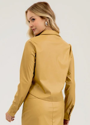 Cativa - Camisa em Material Sintético  Caramelo - CATIVA