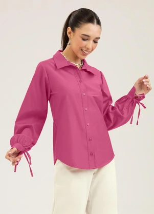 Cativa - Camisa em Tricoline  You Rosa - CATIVA