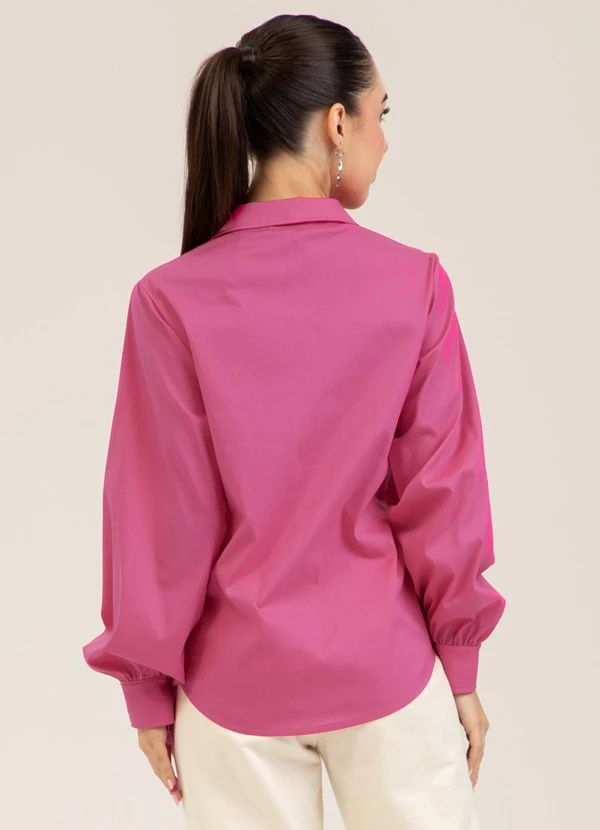 Camisa em Tricoline CATIVA You Rosa - CATIVA