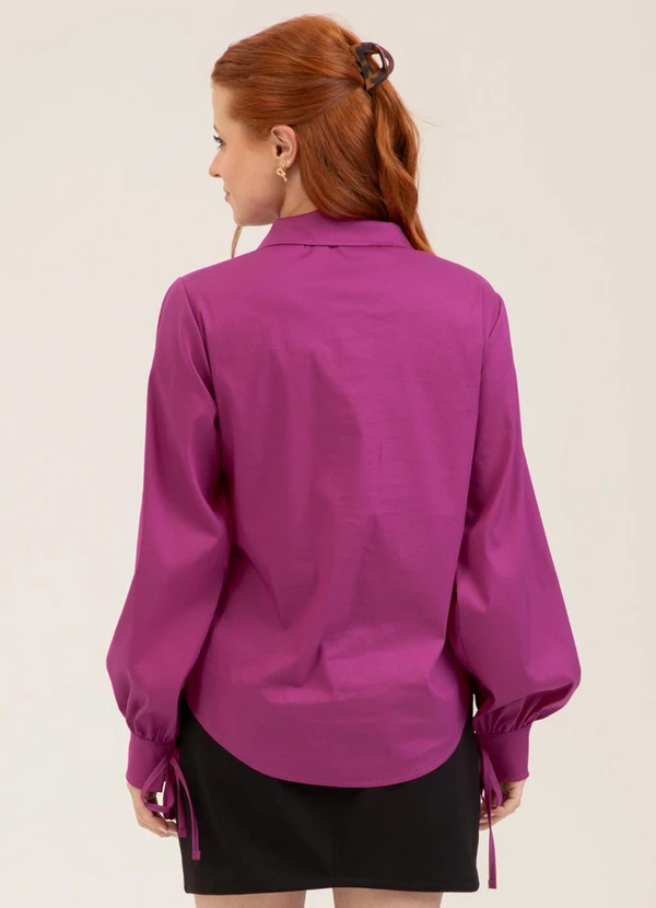 Camisa em Tricoline CATIVA You Roxo - CATIVA YOU