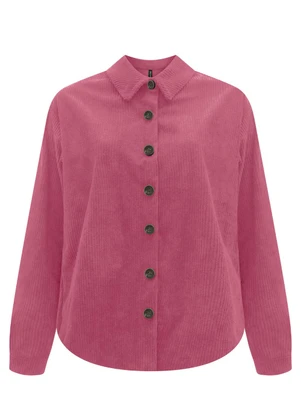 Lunender - Camisa em Veludo Cotelê Vermelho - LUNENDER
