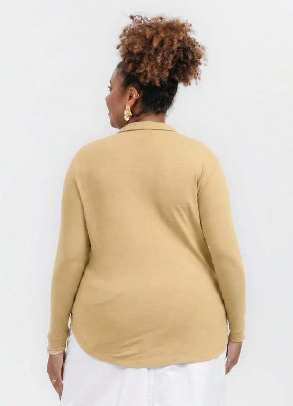 Camisa em Viscose Amarelo Claro - HABANA
