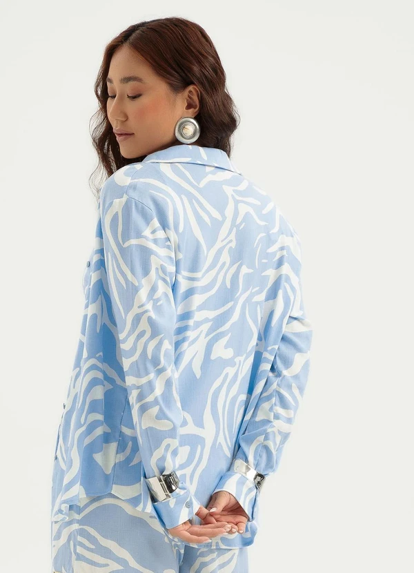 Cativa - Camisa  em Viscose Azul Claro 2