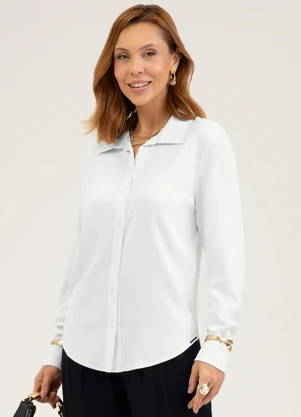 Cativa - Camisa em Viscose  Branco - CATIVA