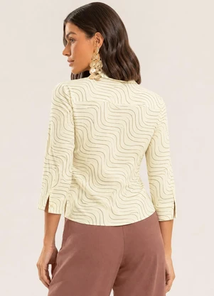 Gris - Camisa em Viscose com Elastano Bege - GRIS