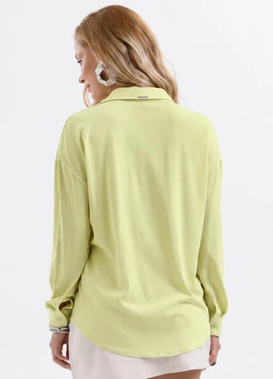Cativa - Camisa em Viscose com Elastano Verde - CATIVA