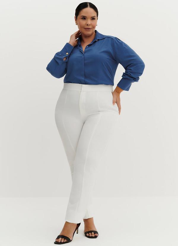 Principessa - Camisa em Viscose com Filetes nos Ombros Glaucia Azul 9