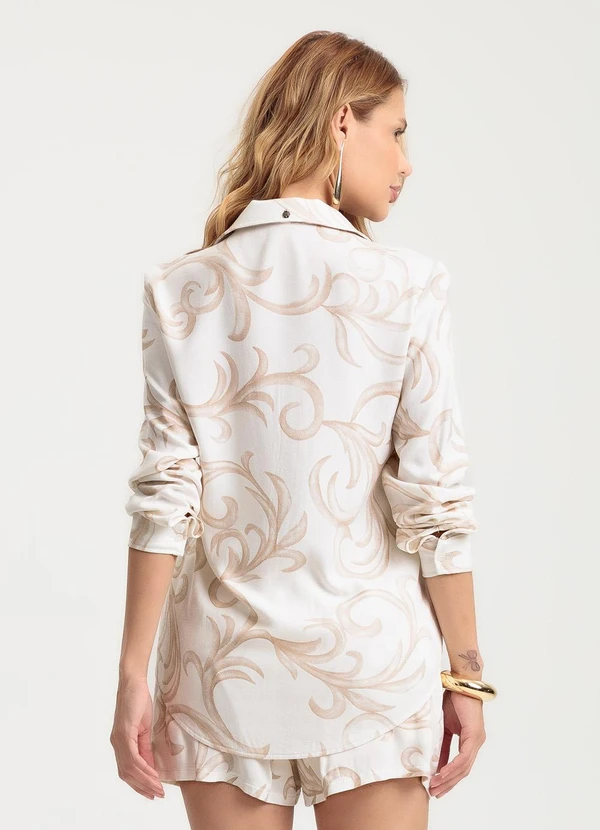 Gris - Camisa em Viscose Marrom 2