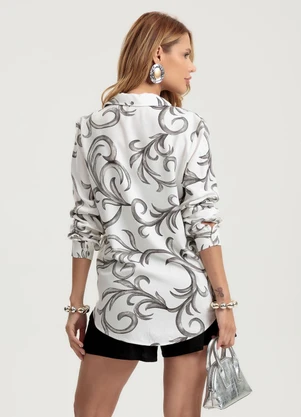 Gris - Camisa em Viscose Preto - GRIS