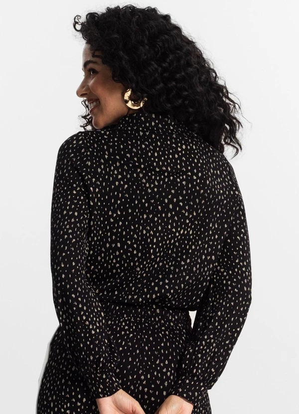 Rovitex - Camisa Estampada Feminina Preto 2