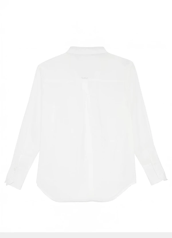 Enfim - Camisa Femina Tradicional em Liocel Branco 2