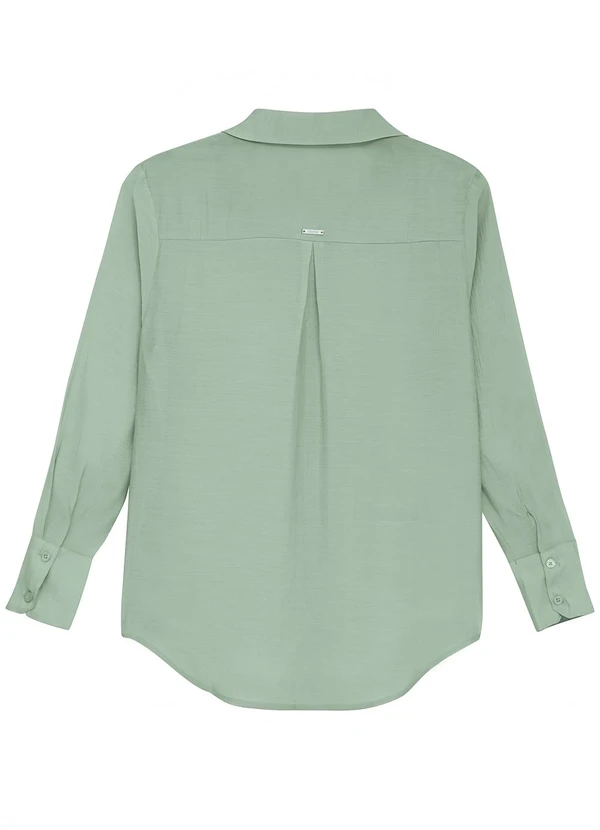 Enfim - Camisa Femina Tradicional em Liocel Verde Menta 4