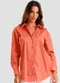 Dianna - Camisa Feminina Aberta e Laços nas Costas Verde - variação: Laranja