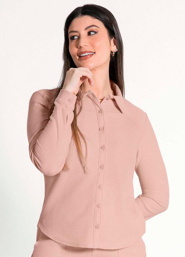 Habana - Camisa Feminina Adulta Estilosa Rosa